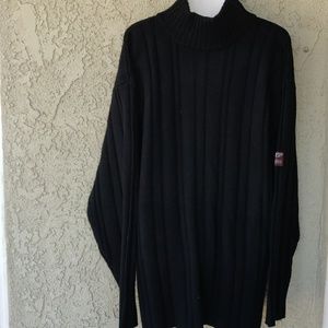 South pole black knit vintage long sleeve sweater